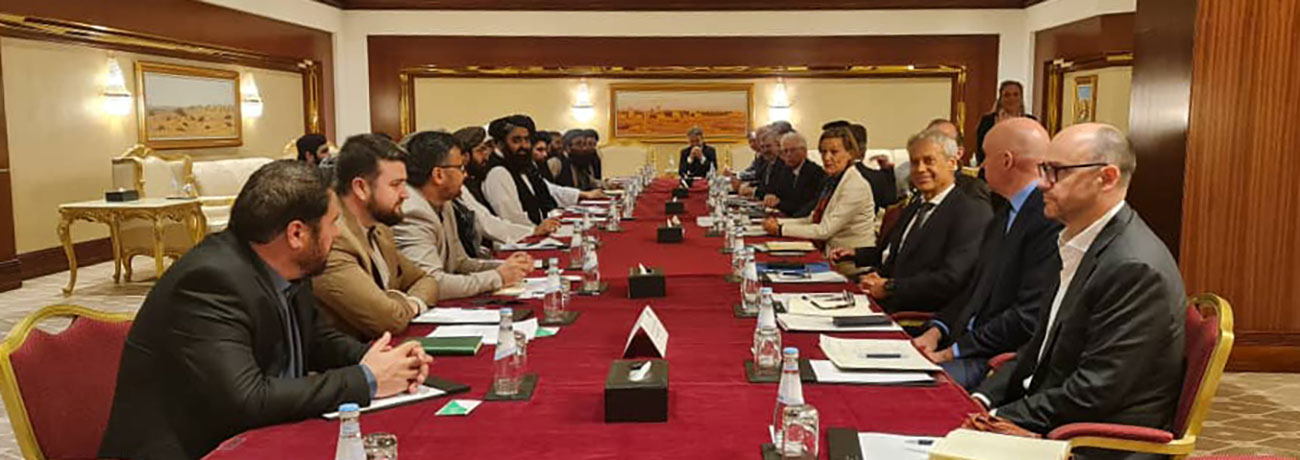 Taliban leaders meet with representatives of European nations in Doha in February